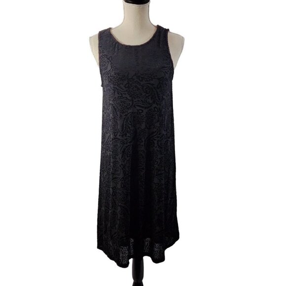 Simply Styled Women's Slip Lined Floral Print Black Dress - Size Medium - Picture 11 of 16